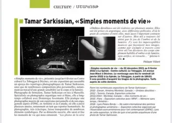 France Arménie, Article sur l'exposition Simples moments de Vie, 2021 Parutions Médias Prise de vue & Retouche photographie Tamar Sarkissian