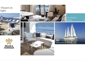 Présentation du voilier Le Ponant sur le site web Le Ponant Parutions Médias Prise de vue & Retouche photographie Tamar Sarkissian